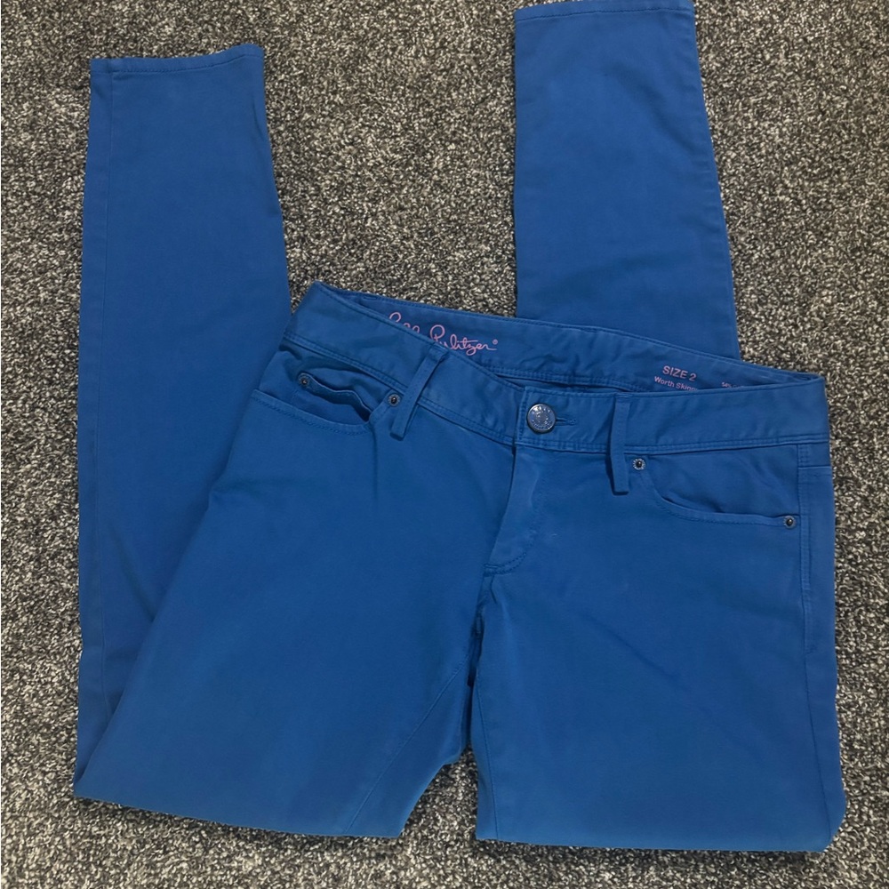Lilly Pulitzer Vibrant Blue Skinny Jeans